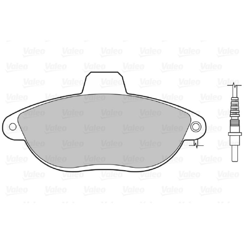Jeu de 4 plaquettes de frein avant VALEO 598073 - Visuel 1