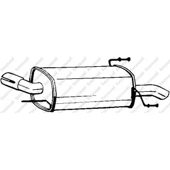 Silencieux arrière BOSAL 185-609 pour OPEL ASTRA 1.2 16V - 75cv