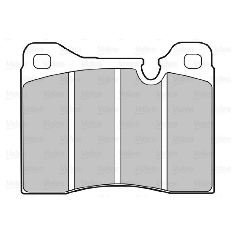 Jeu de 4 plaquettes de frein avant VALEO 598107 - Visuel 1