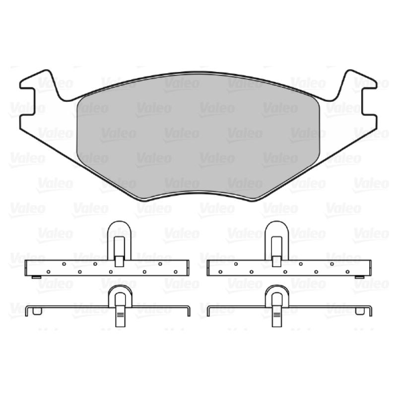 Jeu de 4 plaquettes de frein avant VALEO 598127 - Visuel 1