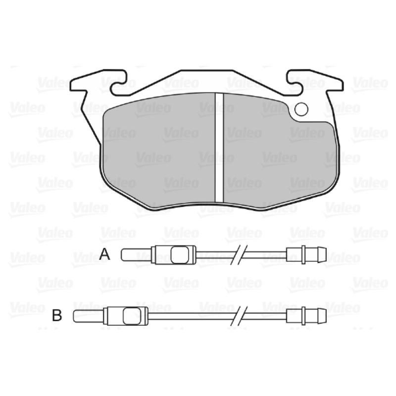 Jeu de 4 plaquettes de frein avant VALEO 598155 - Visuel 1