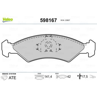 Jeu de 4 plaquettes de frein avant VALEO OEM 5023993