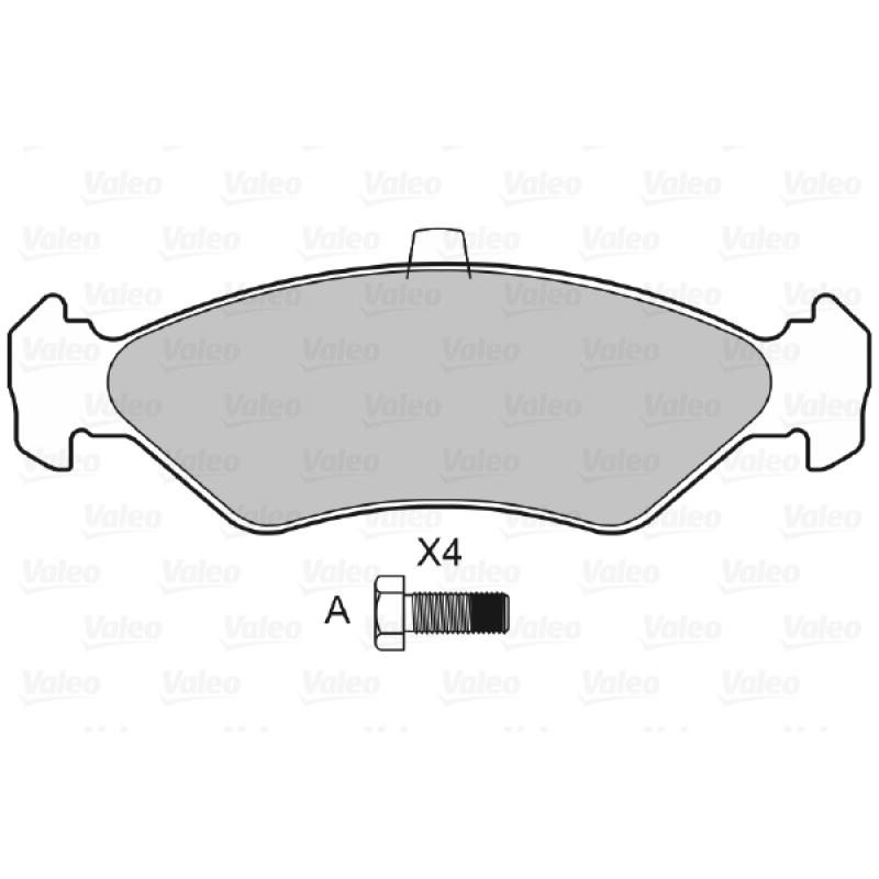 Jeu de 4 plaquettes de frein avant VALEO 598171 - Visuel 1