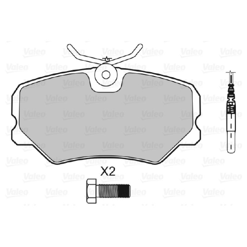 Jeu de 4 plaquettes de frein avant VALEO 598179 - Visuel 1