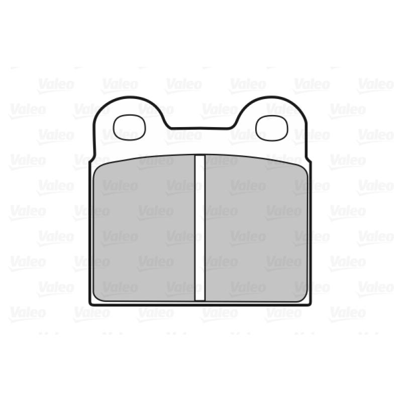 Jeu de 4 plaquettes de frein arrière VALEO 598187 - Visuel 1