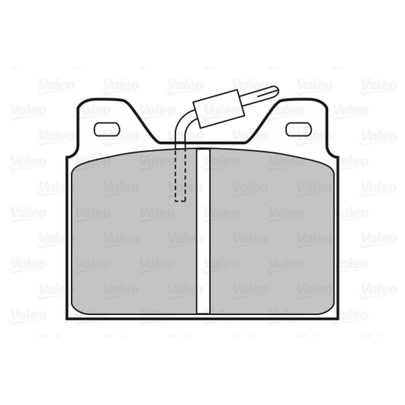 Jeu de 4 plaquettes de frein arrière VALEO 598193 - Visuel 1