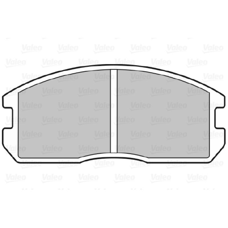 Jeu de 4 plaquettes de frein avant VALEO 598224 - Visuel 1