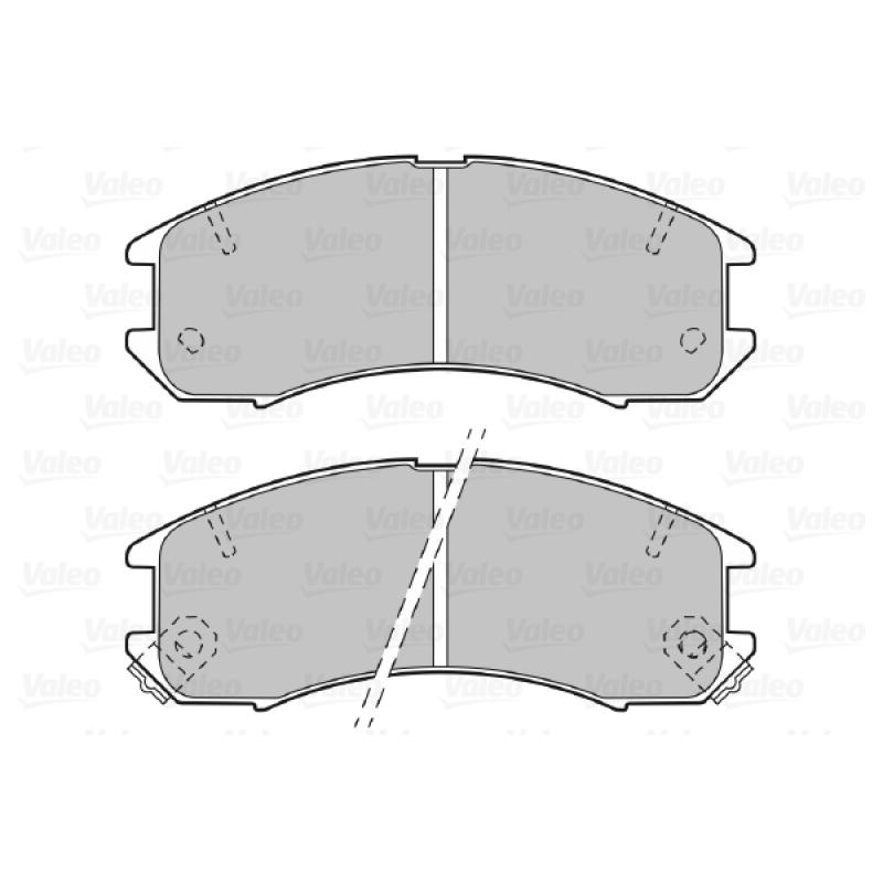 Jeu de 4 plaquettes de frein avant VALEO 598250 - Visuel 1