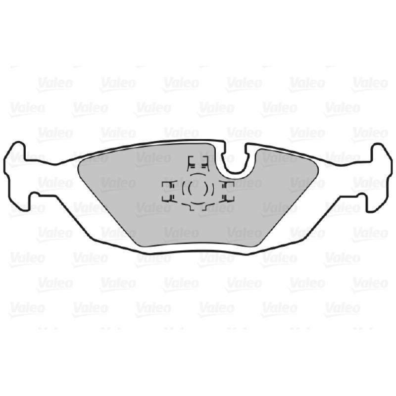 Jeu de 4 plaquettes de frein arrière VALEO 598291 - Visuel 1