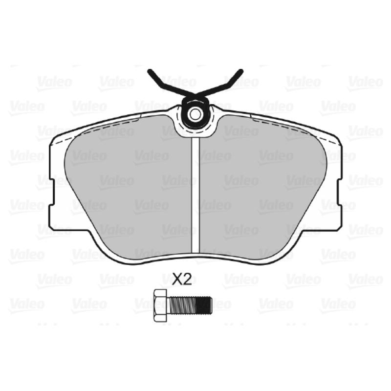 Jeu de 4 plaquettes de frein avant VALEO 598315 - Visuel 1