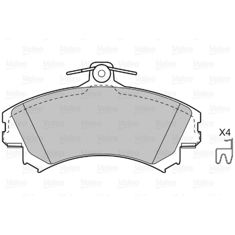Jeu de 4 plaquettes de frein avant VALEO 598318 - Visuel 1