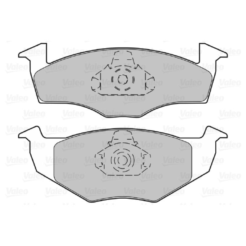 Jeu de 4 plaquettes de frein avant VALEO 598403 - Visuel 1