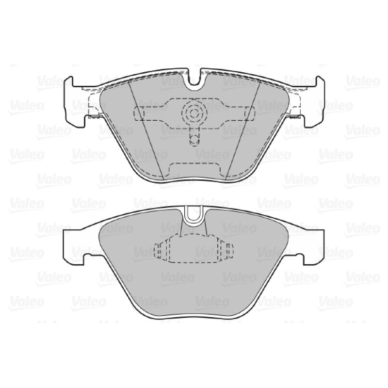 Jeu de 4 plaquettes de frein avant VALEO 598410 - Visuel 1