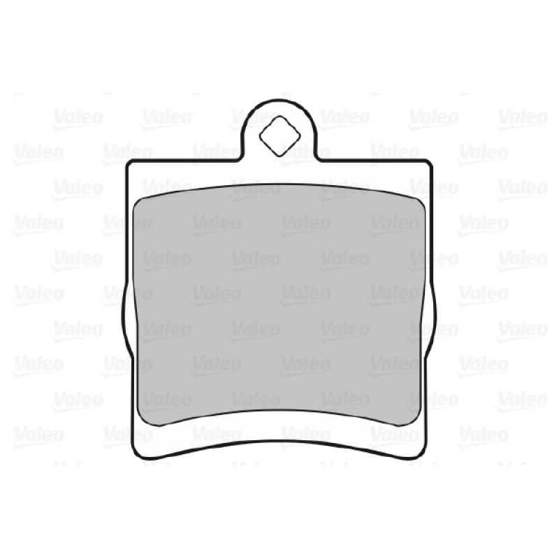 Jeu de 4 plaquettes de frein arrière VALEO 598444 - Visuel 1