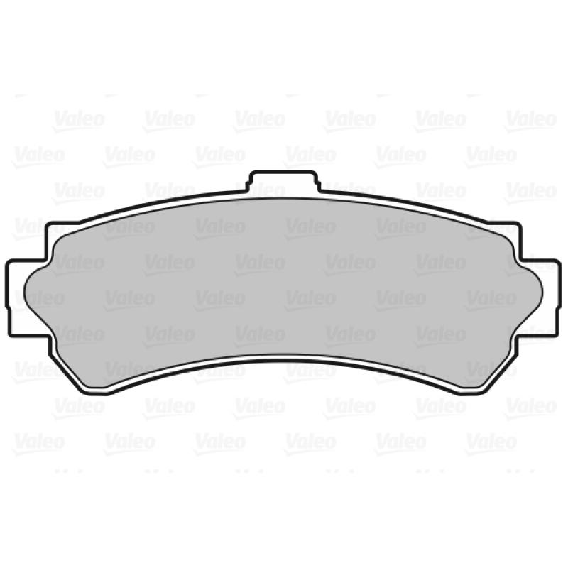 Jeu de 4 plaquettes de frein arrière VALEO 598449 - Visuel 1