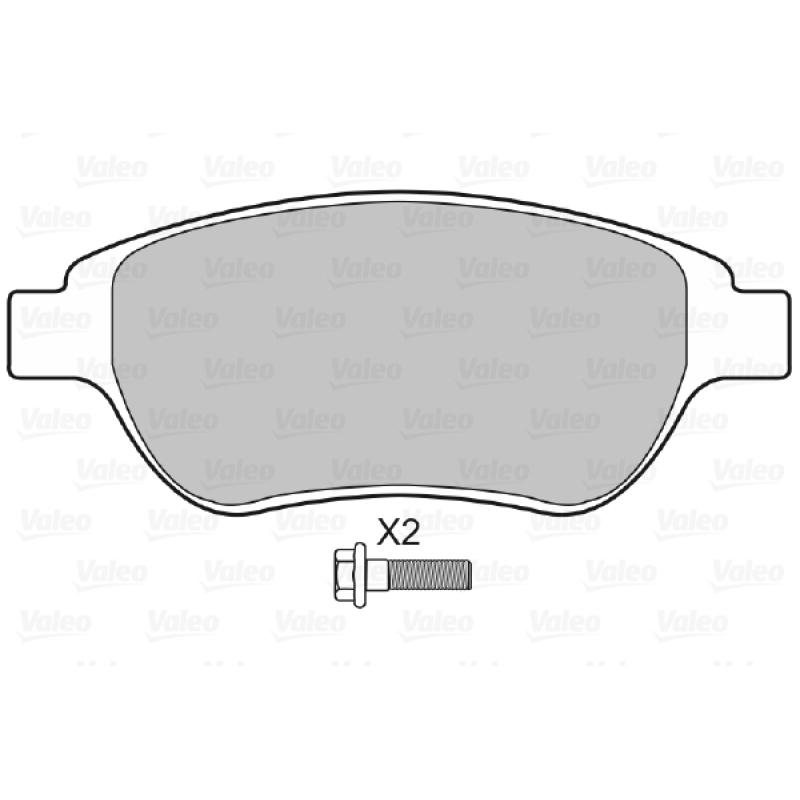 Jeu de 4 plaquettes de frein avant VALEO 598465 - Visuel 1