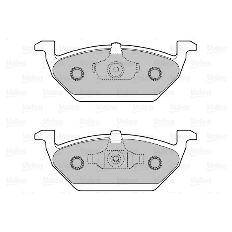 Jeu de 4 plaquettes de frein avant VALEO 598487 - Visuel 1