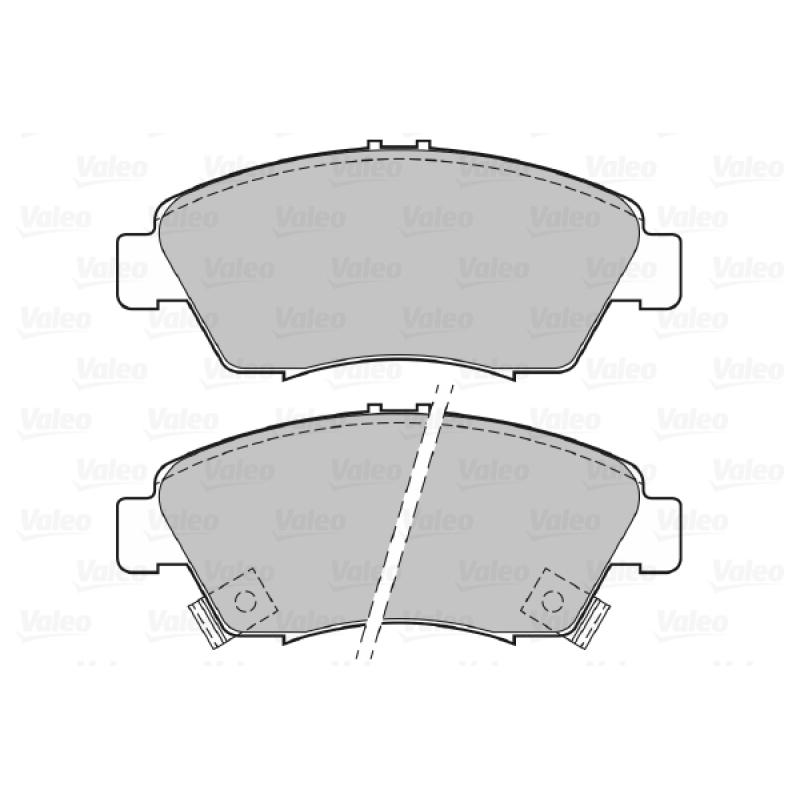 Jeu de 4 plaquettes de frein avant VALEO 598494 - Visuel 1