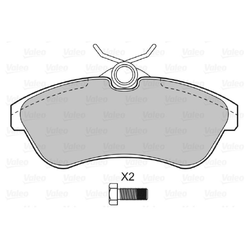 Jeu de 4 plaquettes de frein avant VALEO 598501 - Visuel 1