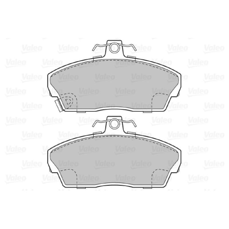 Jeu de 4 plaquettes de frein avant VALEO 598512 - Visuel 1