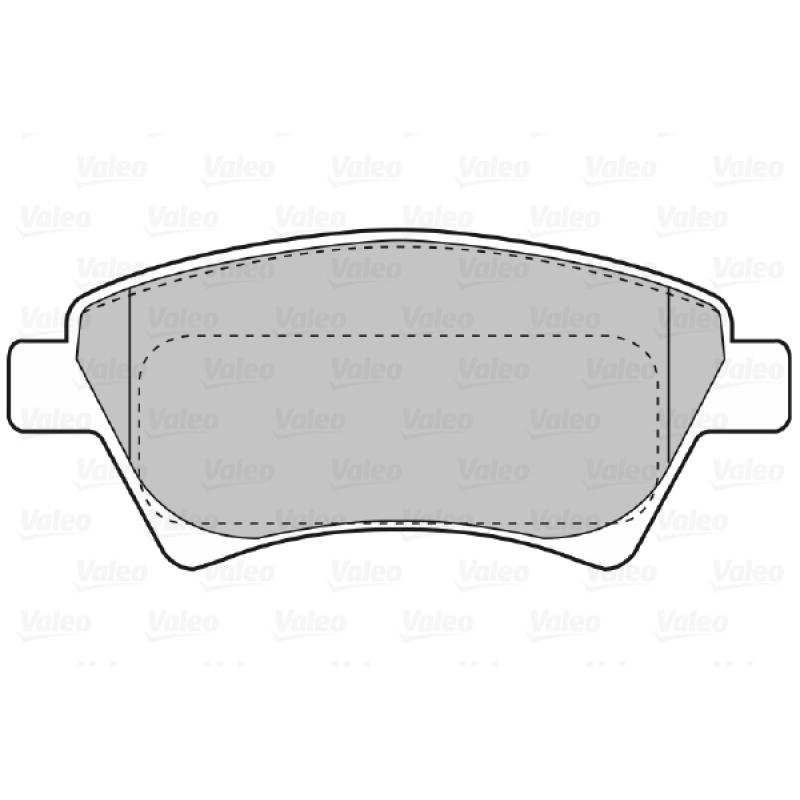 Jeu de 4 plaquettes de frein avant VALEO 598558 - Visuel 1