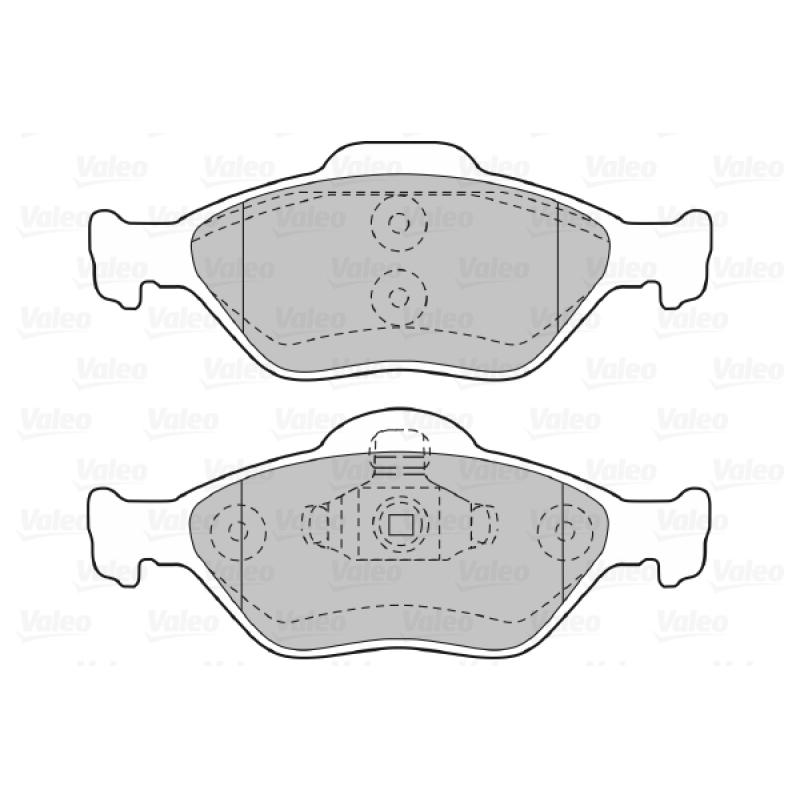 Jeu de 4 plaquettes de frein avant VALEO 598564 - Visuel 1