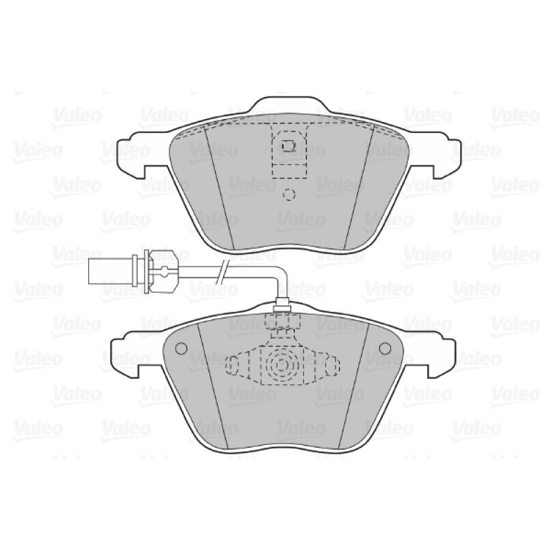 Jeu de 4 plaquettes de frein avant VALEO 598565 - Visuel 1