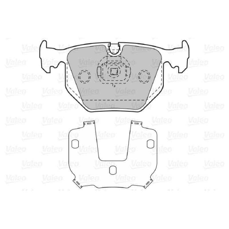 Jeu de 4 plaquettes de frein arrière VALEO 598580 - Visuel 1