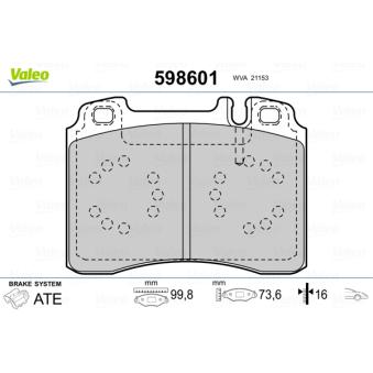Jeu de 4 plaquettes de frein avant VALEO OEM 0054200220