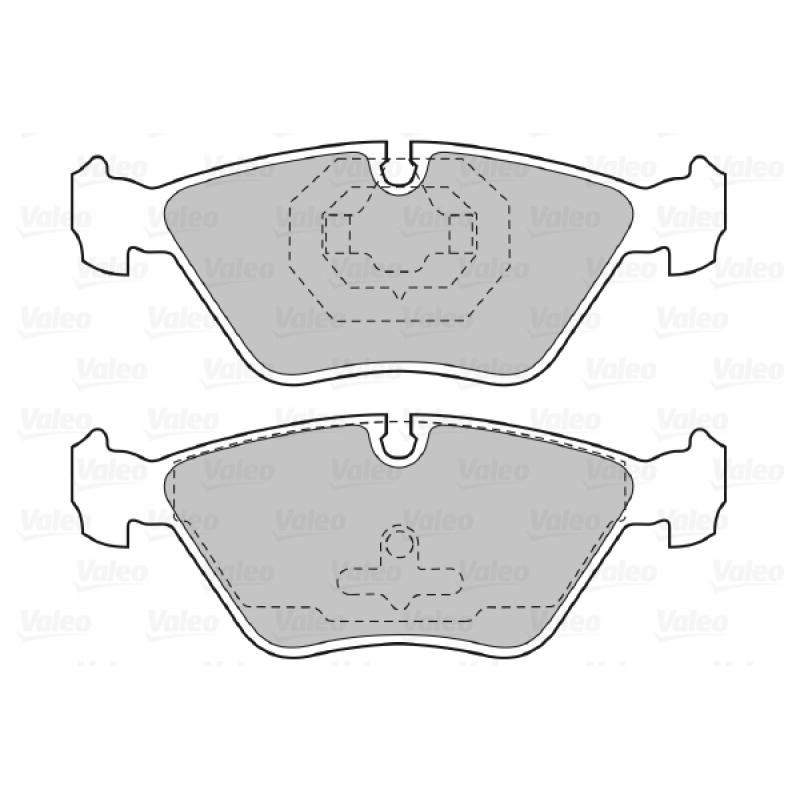Jeu de 4 plaquettes de frein avant VALEO 598616 - Visuel 1