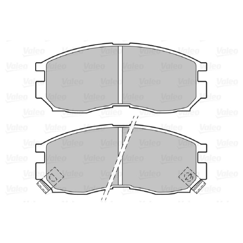 Jeu de 4 plaquettes de frein avant VALEO 598625 - Visuel 1