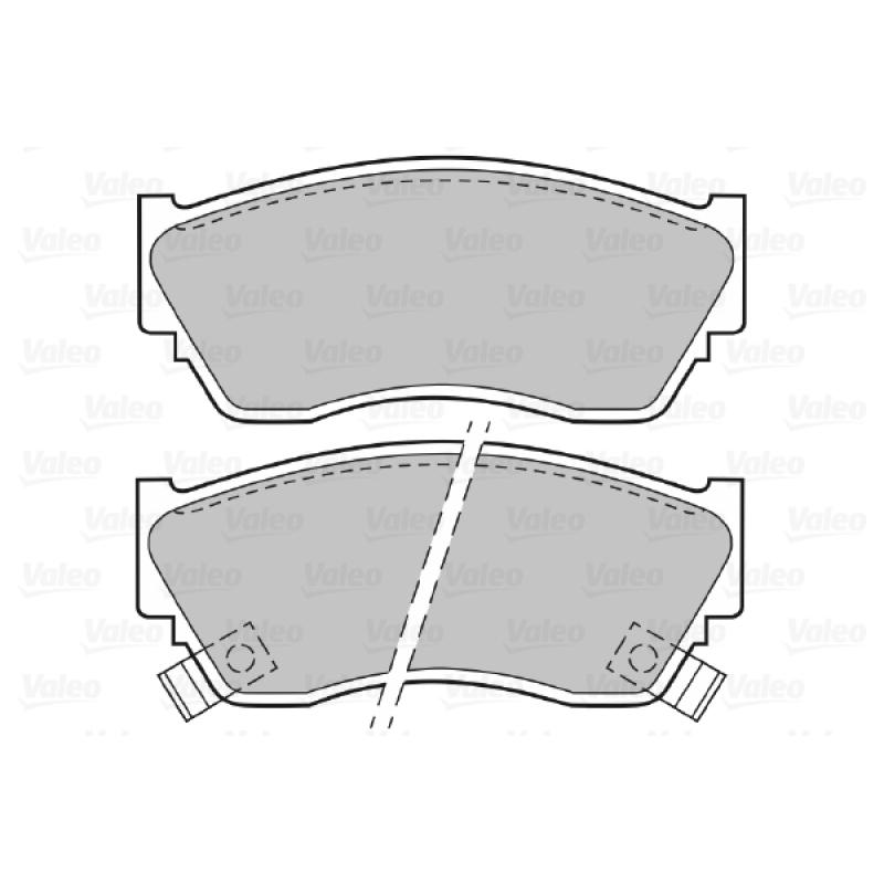 Jeu de 4 plaquettes de frein avant VALEO 598628 - Visuel 1