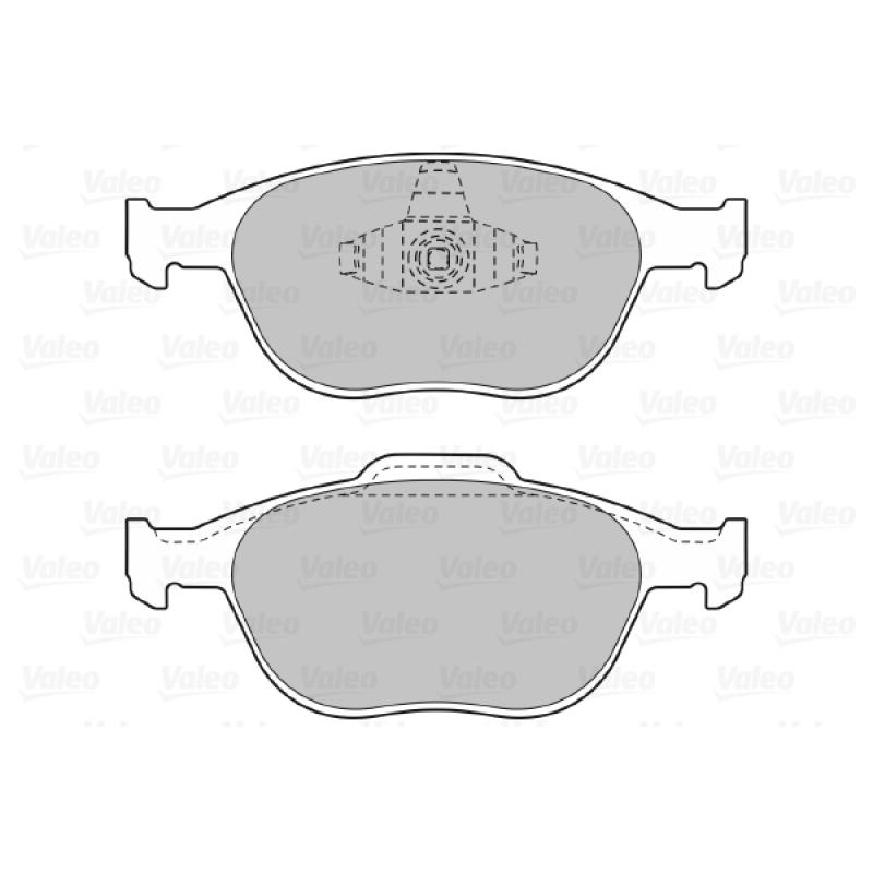 Jeu de 4 plaquettes de frein avant VALEO 598639 - Visuel 1