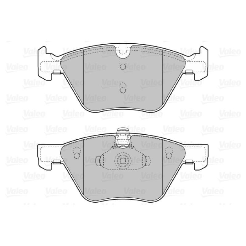 Jeu de 4 plaquettes de frein avant VALEO 598640 - Visuel 1