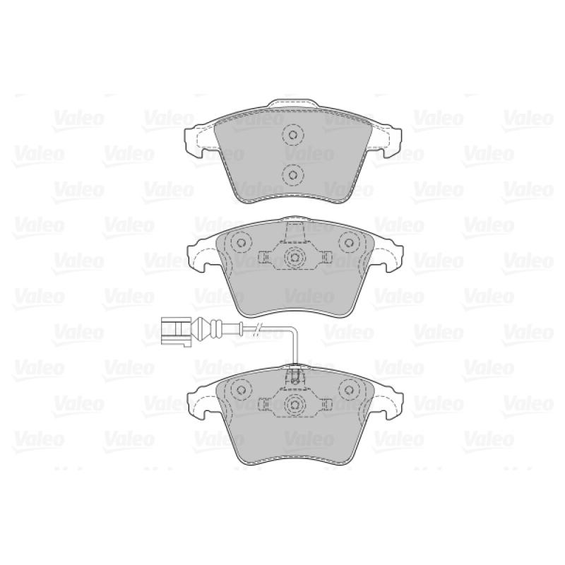 Jeu de 4 plaquettes de frein avant VALEO 598652 - Visuel 1