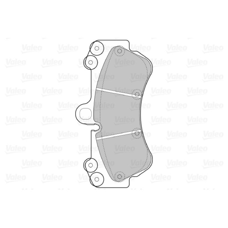 Jeu de 4 plaquettes de frein avant VALEO 598655 - Visuel 1