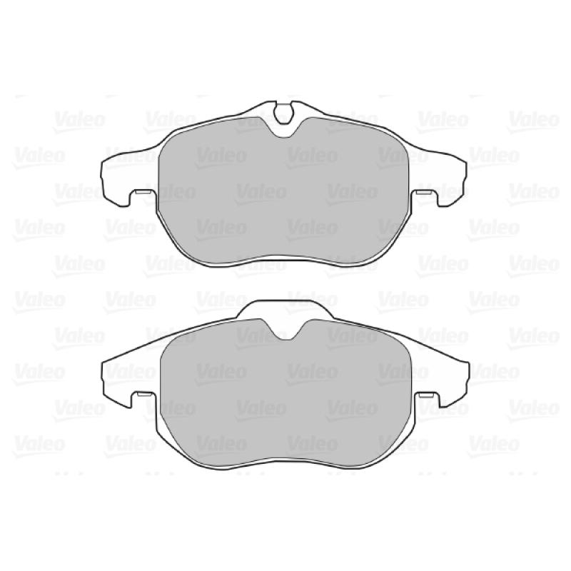 Jeu de 4 plaquettes de frein avant VALEO 598678 - Visuel 1