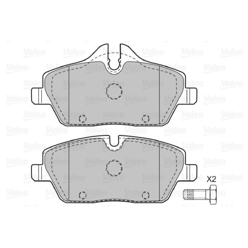 Jeu de 4 plaquettes de frein avant VALEO 598699 - Visuel 1