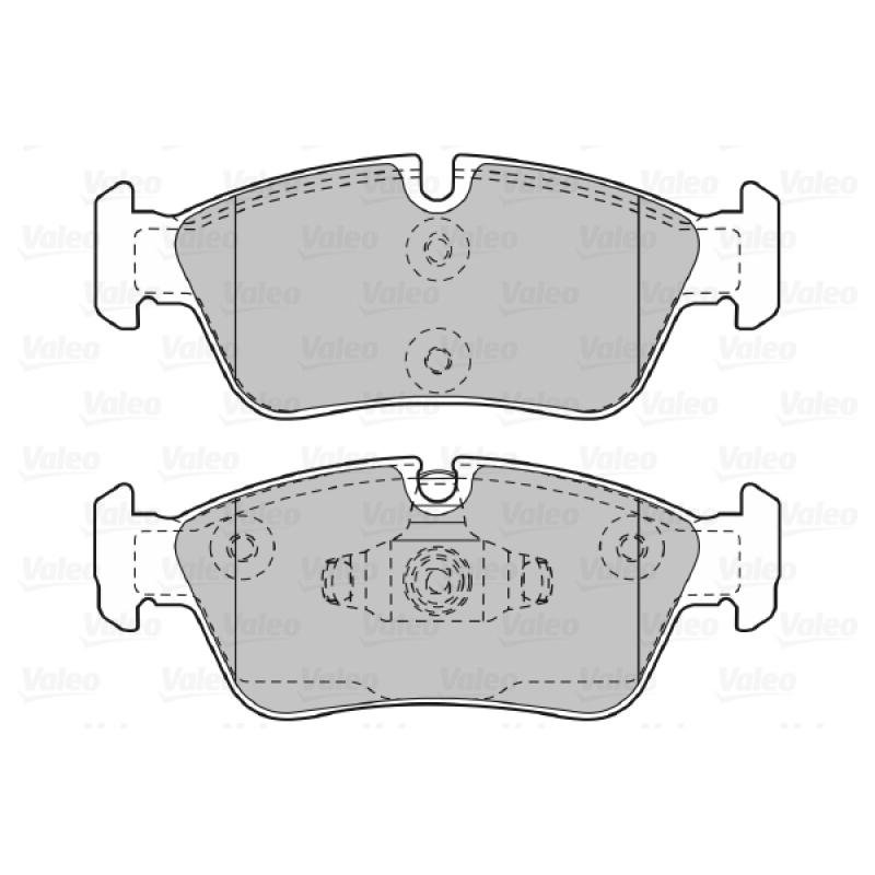 Jeu de 4 plaquettes de frein avant VALEO 598700 - Visuel 1