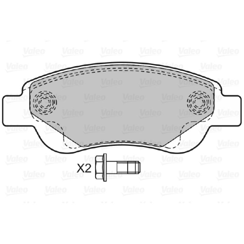 Jeu de 4 plaquettes de frein avant VALEO 598718 - Visuel 1