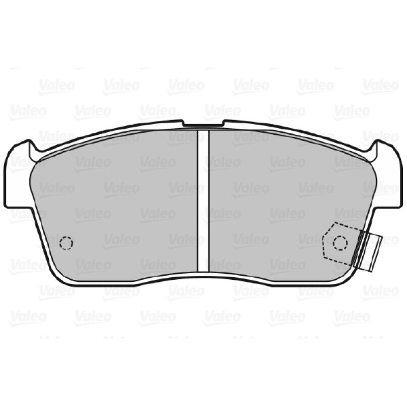 Jeu de 4 plaquettes de frein avant VALEO 598733 - Visuel 1