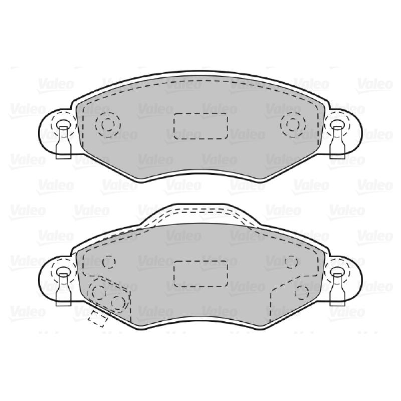 Jeu de 4 plaquettes de frein avant VALEO 598736 - Visuel 1