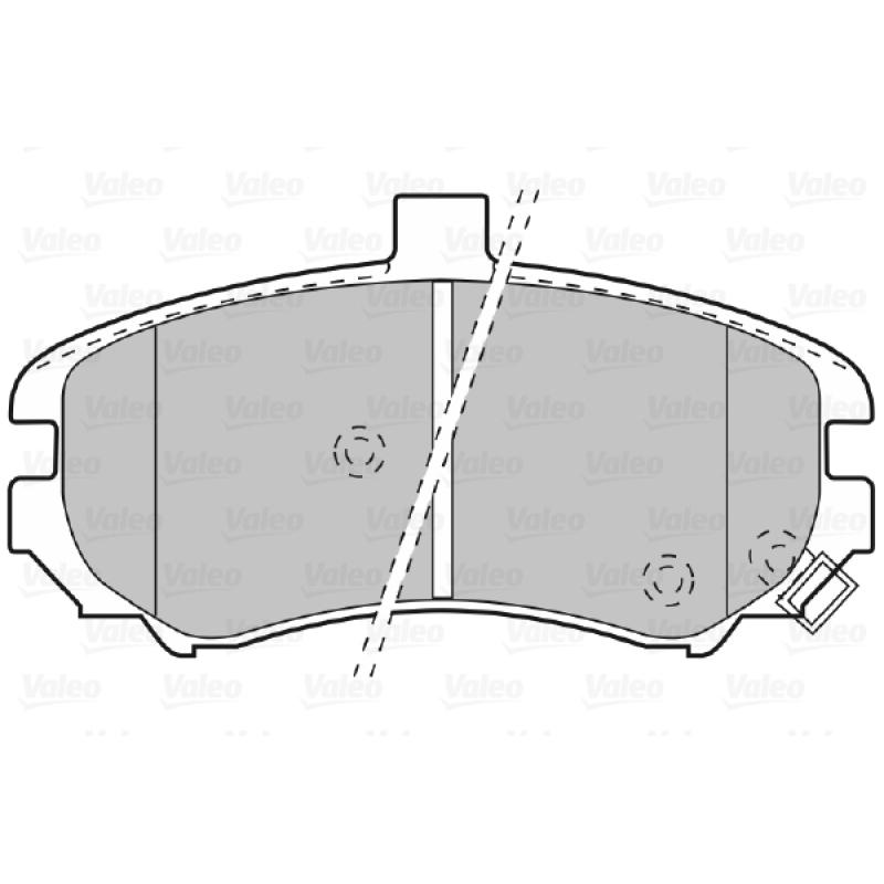 Jeu de 4 plaquettes de frein avant VALEO 598739 - Visuel 1