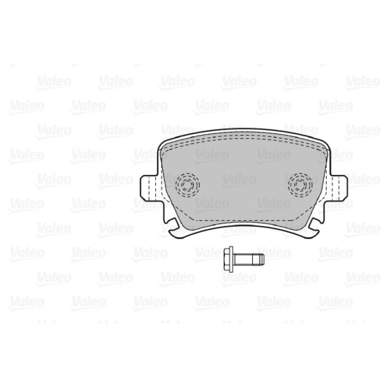 Jeu de 4 plaquettes de frein arrière VALEO 598752 - Visuel 1
