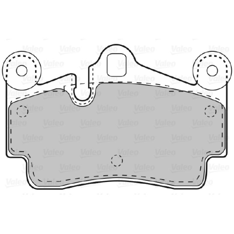 Jeu de 4 plaquettes de frein arrière VALEO 598770 - Visuel 1