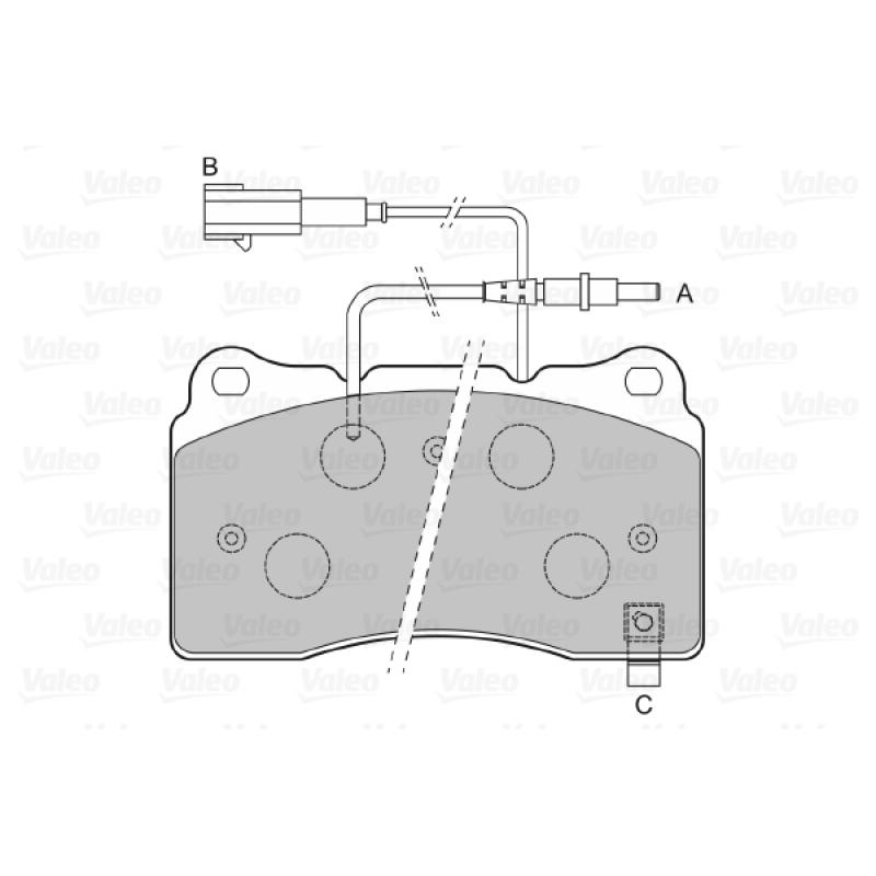 Jeu de 4 plaquettes de frein avant VALEO 598772 - Visuel 1