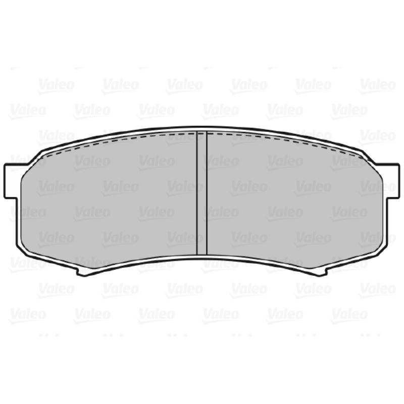 Jeu de 4 plaquettes de frein arrière VALEO 598777 - Visuel 1