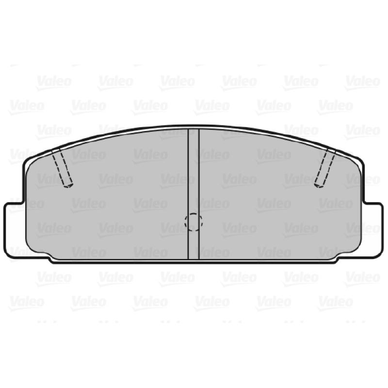 Jeu de 4 plaquettes de frein arrière VALEO 598780 - Visuel 1