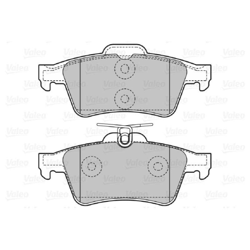 Jeu de 4 plaquettes de frein arrière VALEO 598783 - Visuel 1