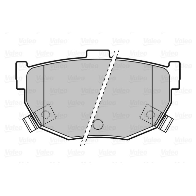 Jeu de 4 plaquettes de frein arrière VALEO 598817 - Visuel 1